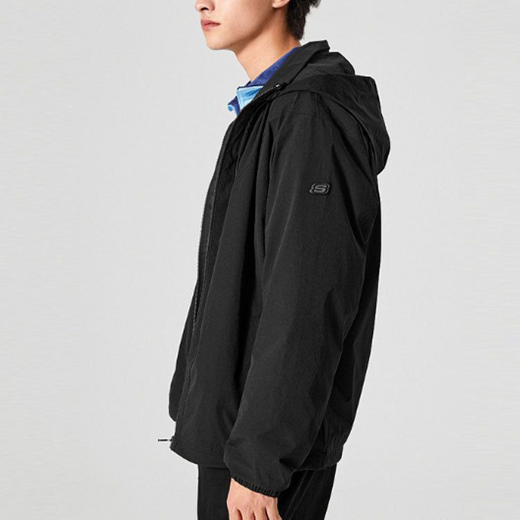 Skechers Casual Hoodied Jacket 'Black White Olive Green' L322M030 sold by KicksCrew product image thumbnail 2