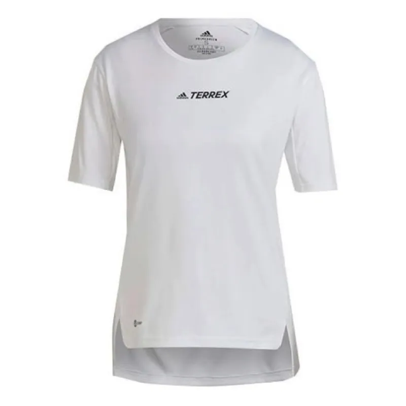 (WMNS) adidas Terrex Multi T-Shirt Asia Sizing 'White' H53387 sold by KicksCrew
