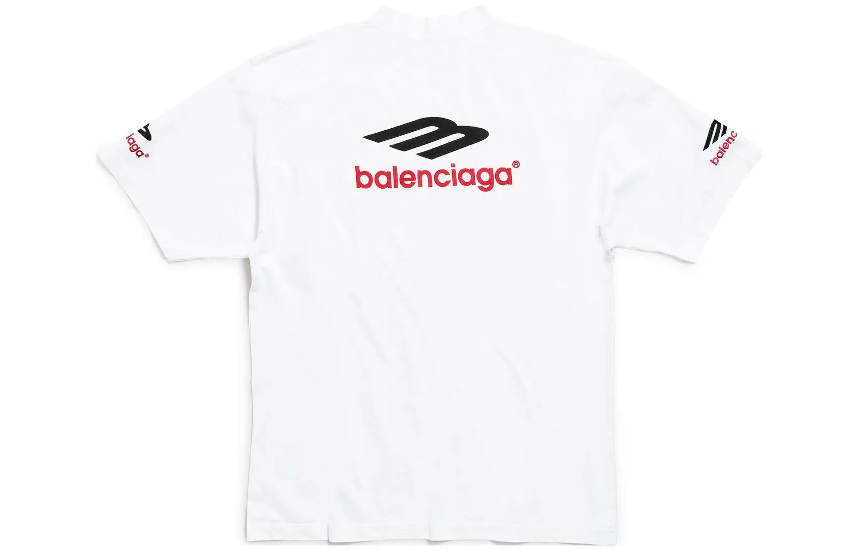 Balenciaga 3b Sports Icon T-shirt 'White Black Red' 764235TPVD79065 sold by KicksCrew product image thumbnail 3