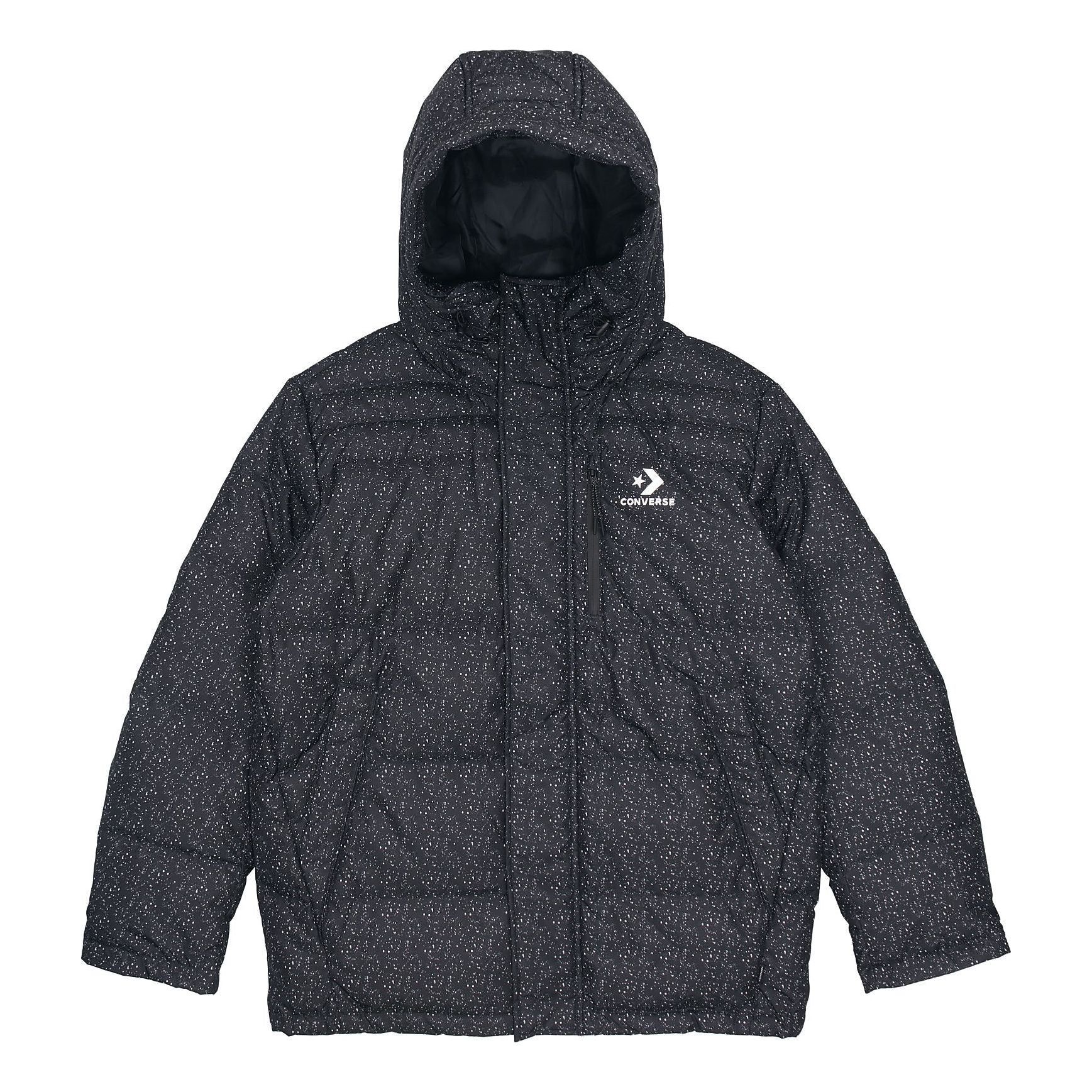 Converse Down Fill Puffer AOP Jacket 'Black' 10019322-A02 sold by KicksCrew