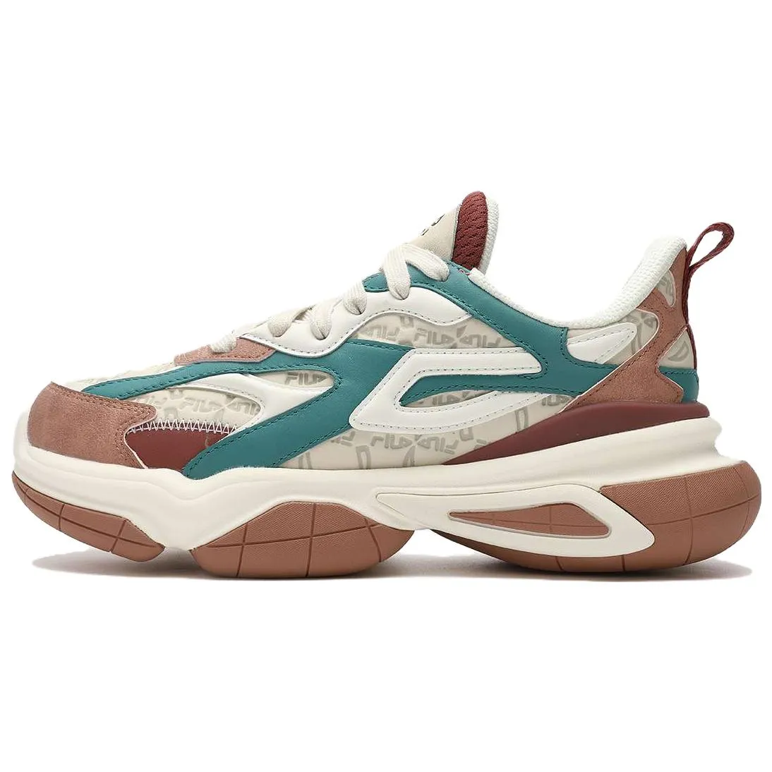 (WMNS) FILA Daddy Shoes 'White Brown Green' F12W343103FWC sold by KicksCrew product image thumbnail 3
