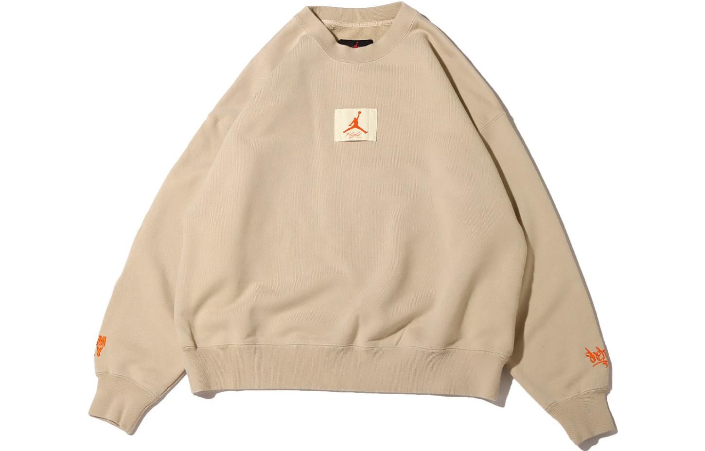 (WMNS) Air Jordan x Shelflife Crew-Neck Sweatshirt 'Tan' DV7014-206 sold by KicksCrew product image thumbnail 2