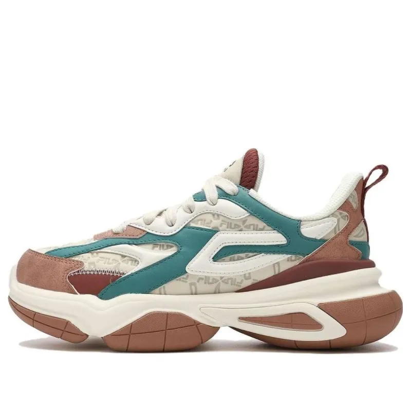 (WMNS) FILA Daddy Shoes 'White Brown Green' F12W343103FWC sold by KicksCrew