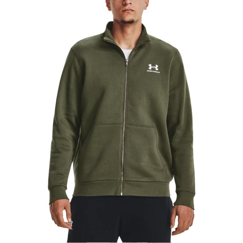 Under Armour Essential Fleece Track Jacket 'Olive Green' 1381035-390 sold by KicksCrew product image thumbnail 3