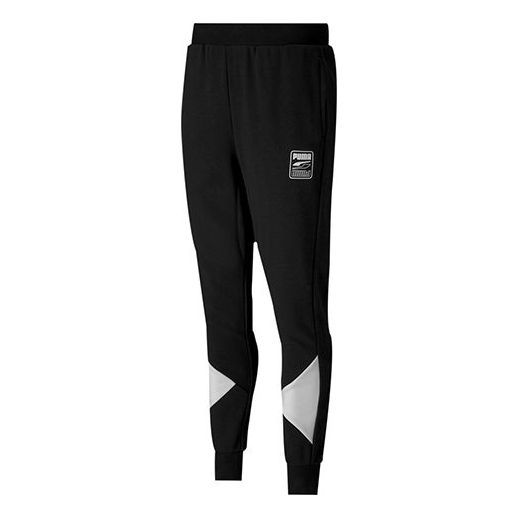Puma Rebel Block Pants 'Black White' 585290-01 sold by KicksCrew