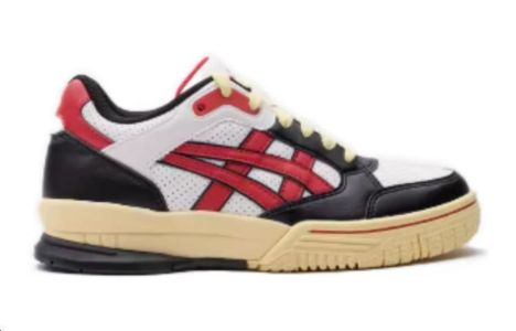(GS) ASICS Gel‑Spotlyte 'Black and Red' 1204A127-102 sold by KicksCrew
