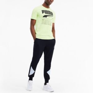 Puma Rebel Block Pants 'Black White' 585290-01 sold by KicksCrew
