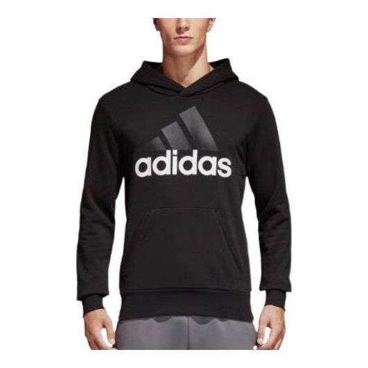 adidas Essentials Linear Pullover Hoodie 'Black' S98772 sold by KicksCrew