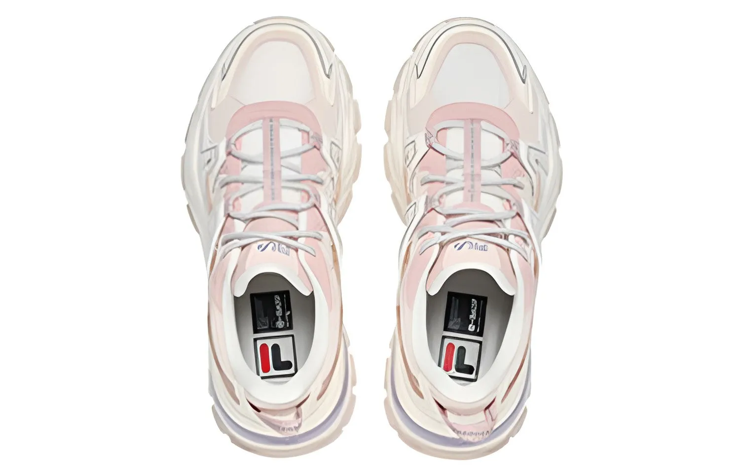 (WMNS) FILA Aurora Sneakers 'White Pink Purple' F12W231127FGL sold by KicksCrew product image thumbnail 3