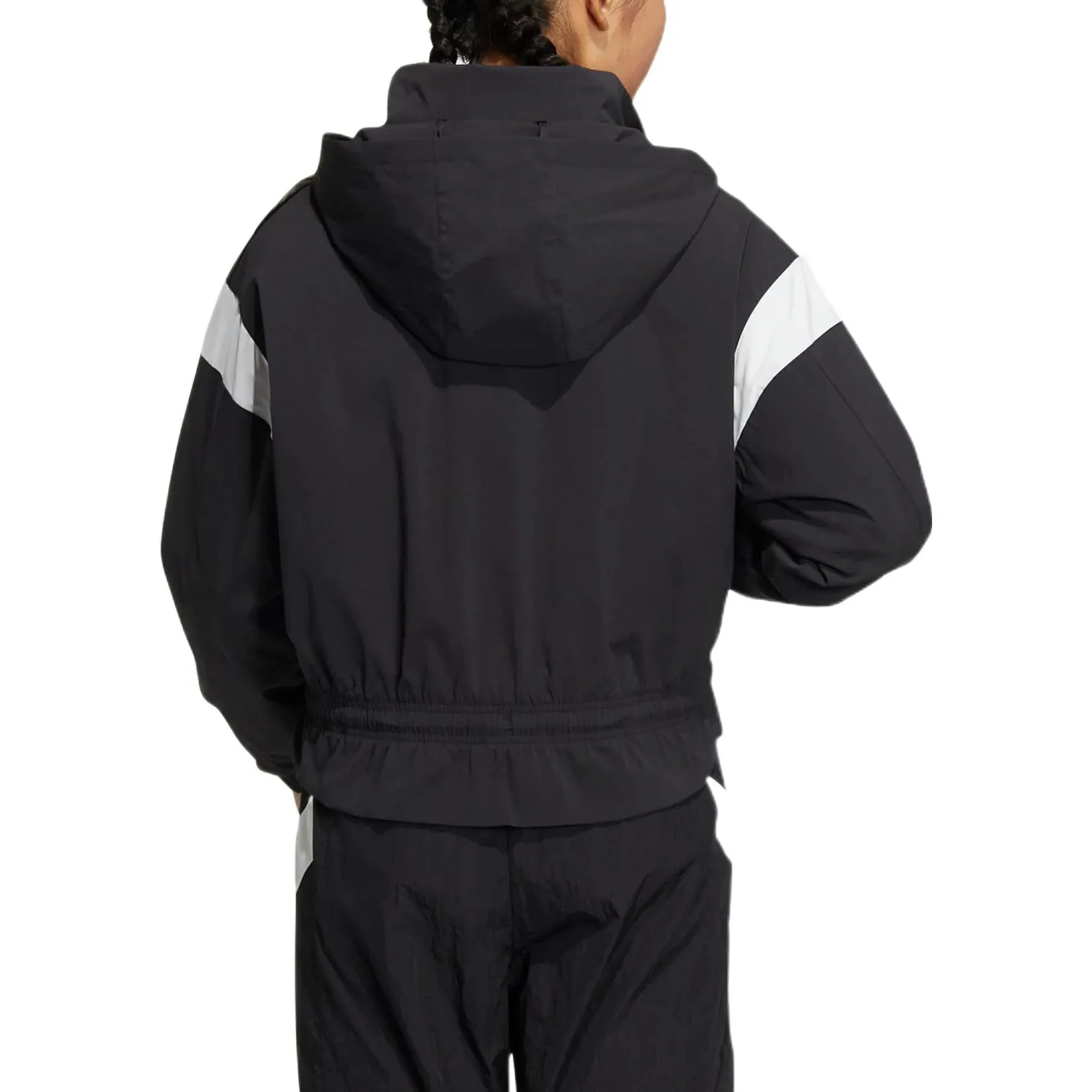 (WMNS) adidas UST Woven Jacket 'Black White' HR8155 sold by KicksCrew product image thumbnail 3