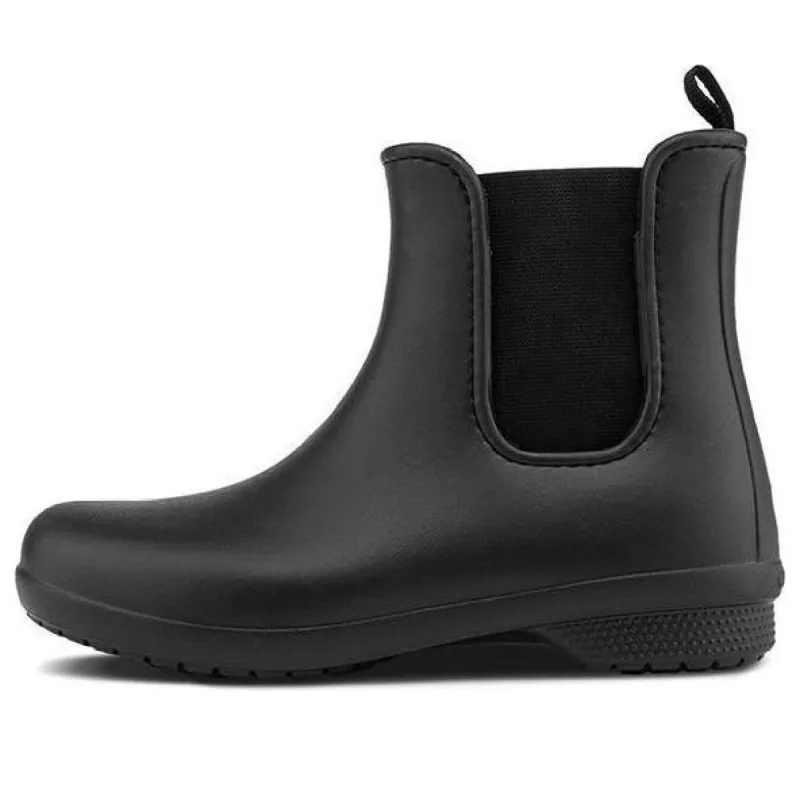 (WMNS) Crocs Freesail Chelsea Boots 'Black' 204630-060 sold by KicksCrew