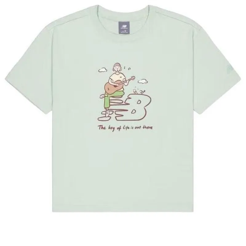 (WMNS) New Balance x PK Illustration T-shirt 'Light Blue' NEE26092-MT sold by KicksCrew