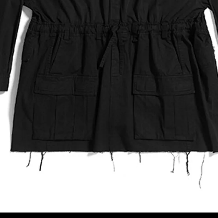 (WMNS) Balenciaga 23SS Asymmetry Deconstructed Shirt 'Black' 720102TNP041000 sold by KicksCrew product image thumbnail 4