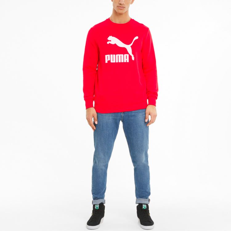 Puma Classics Logo Crew TR Sweater 'Red White' 531366-11 sold by KicksCrew product image thumbnail 3
