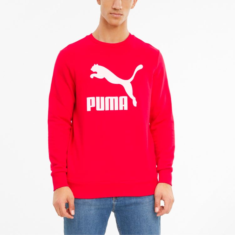 Puma Classics Logo Crew TR Sweater 'Red White' 531366-11 sold by KicksCrew product image thumbnail 4
