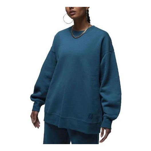 (WMNS) Air Jordan Flight Fleece Crewneck Sweatshirt 'Turquoise' FB5116-427 sold by KicksCrew