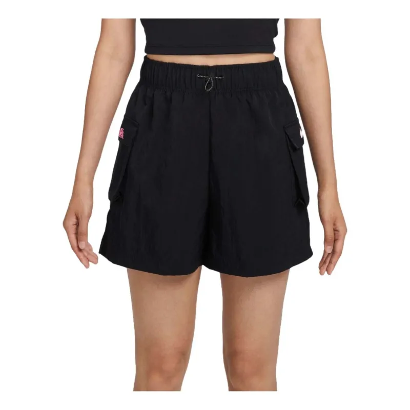 (WMNS) Nike Sportswear Essential Woven Shorts Asia Sizing 'Black' HM4597-010 sold by KicksCrew