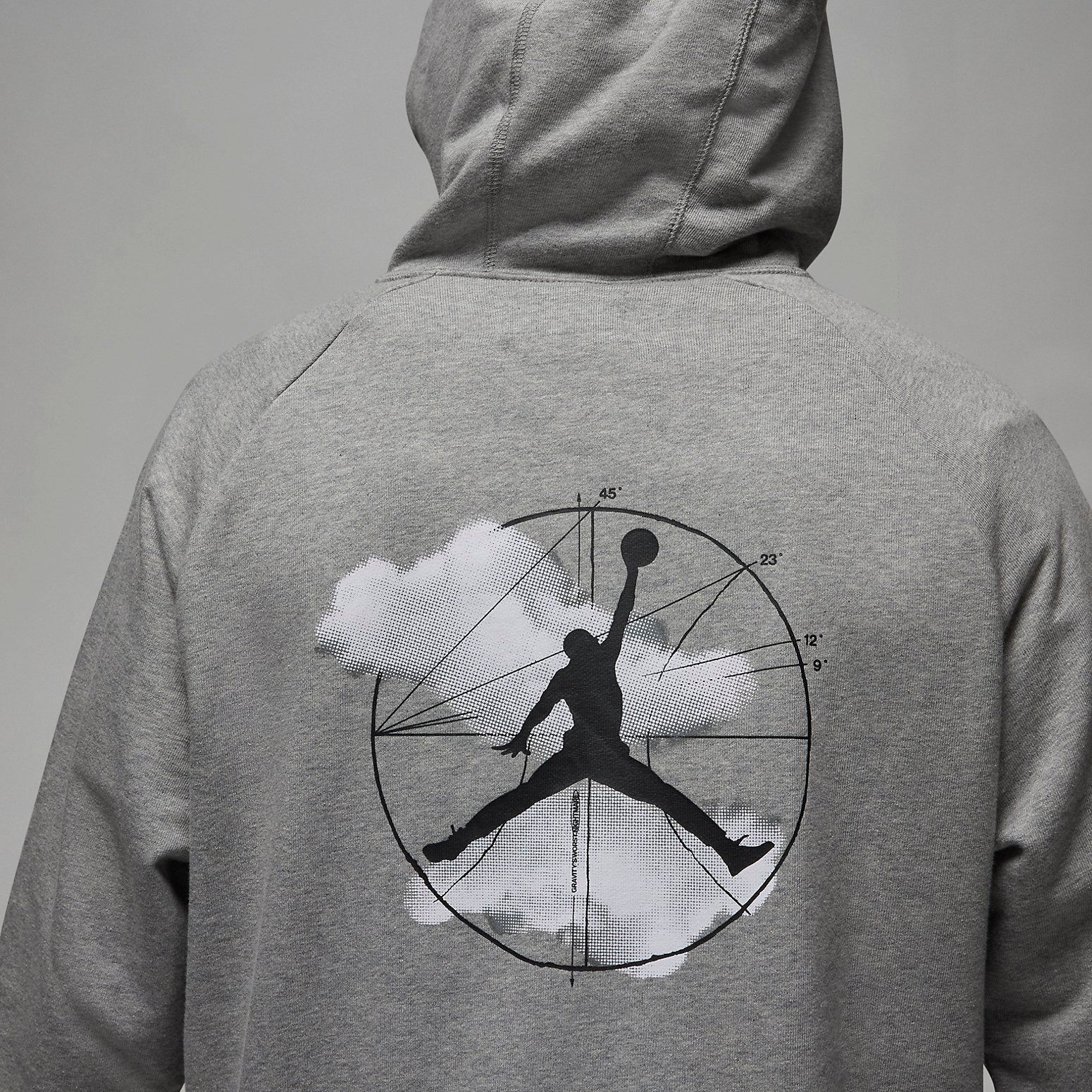 Air Jordan Dri-Fit Sport Graphic Fleece Pullover Hoodie 'Grey' FQ6808-063 sold by KicksCrew product image thumbnail 4