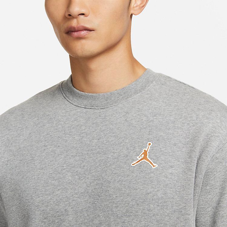 Air Jordan Classic Flying Solid Color Fleece Lined Round Neck Sweatshirt 'Carbon Grey' FD0594-091 sold by KicksCrew product image thumbnail 3