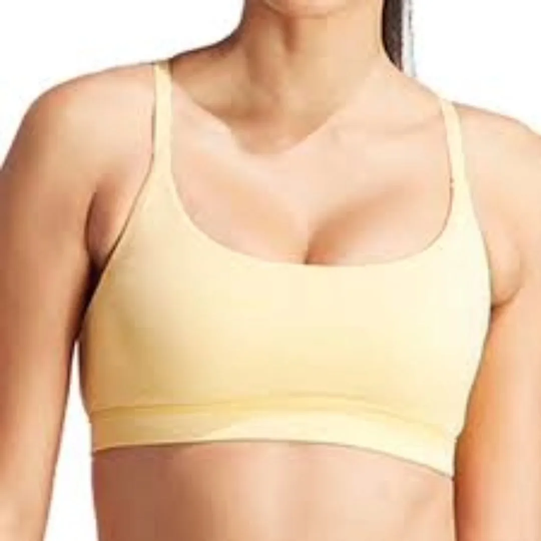 (WMNS) adidas All Me Light Support Bra Asia Sizing 'Yellow' IN0822 sold by KicksCrew product image thumbnail 2