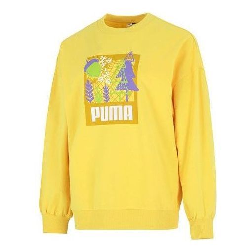 (WMNS) Puma FF Bubble Sleeve Crew Neck Sweatshirt 'Yellow' 538779-41 sold by KicksCrew