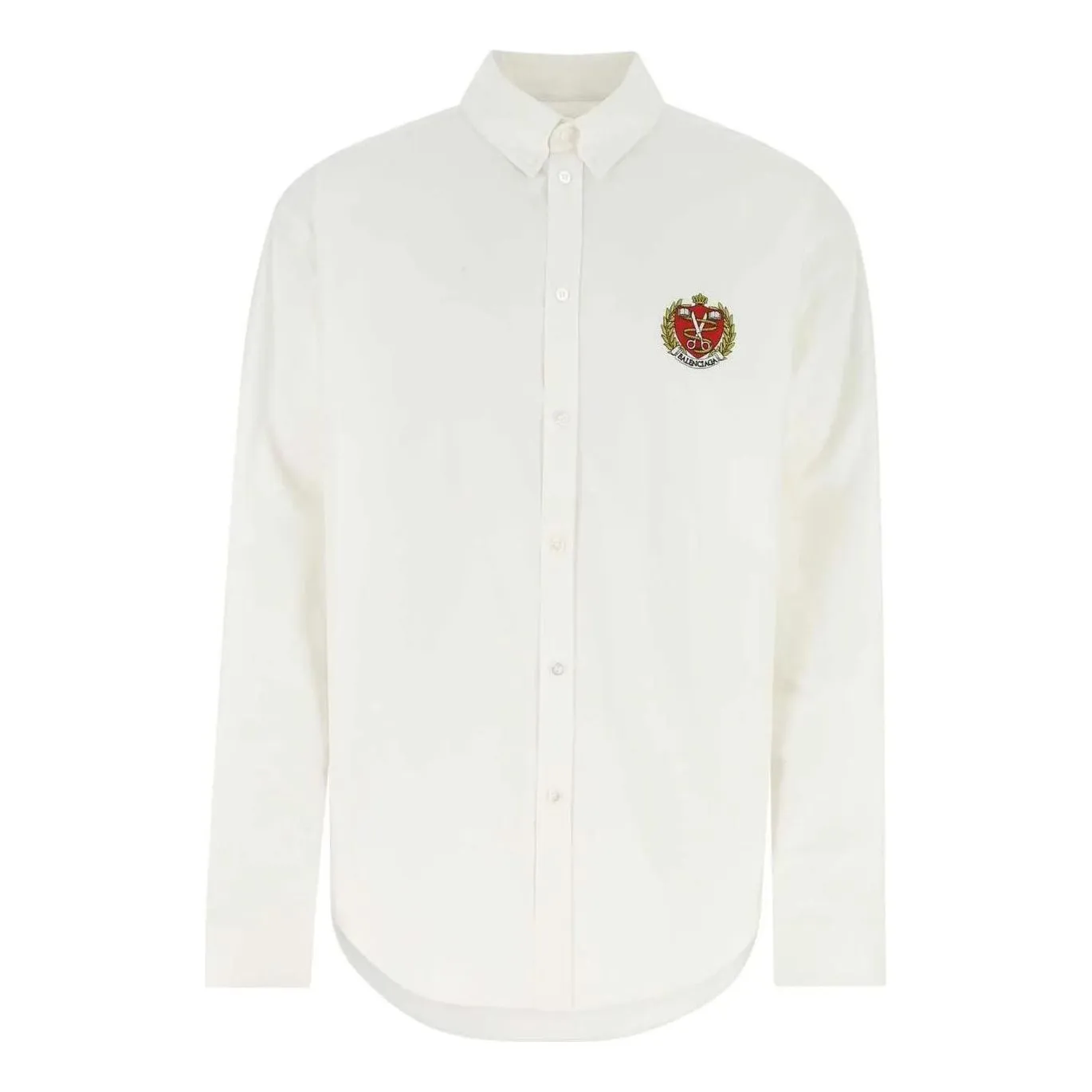 Balenciaga Est. 1917 College Logo Print Shirt 'White' 675640TYB189000 sold by KicksCrew