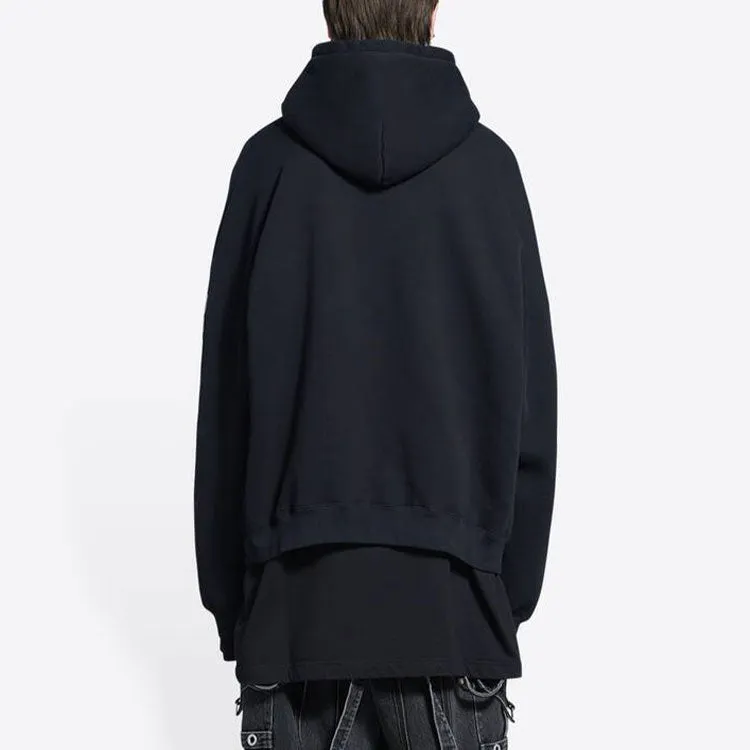 Balenciaga Maison Balenciaga Hoodie Wide Fit 'Black' 674986TLVJ21074 sold by KicksCrew product image thumbnail 4