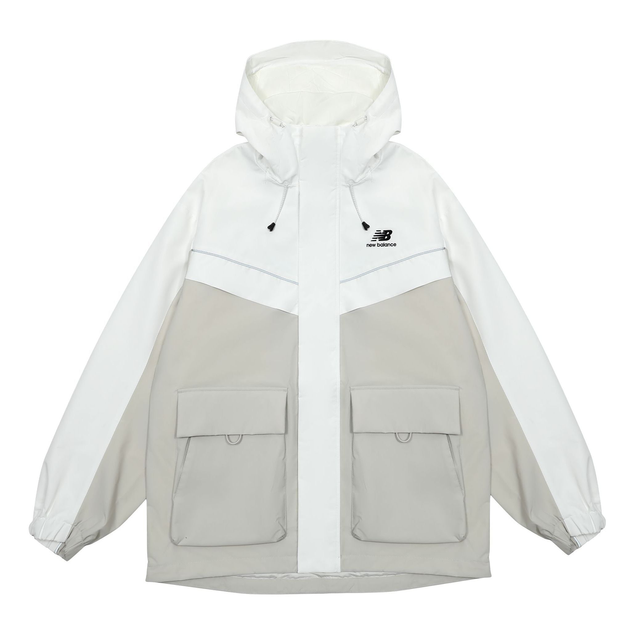 New Balance Windproof Jacket 'White Grey' 5AC39333-LBE sold by KicksCrew