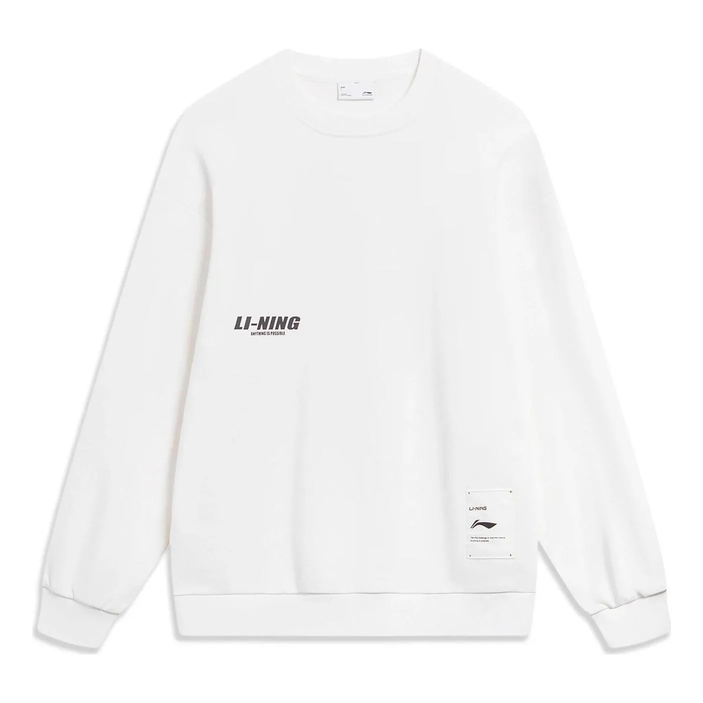 Li-Ning Anything Is Possible Graphic Sweatshirt 'White' AWDT683-1 sold by KicksCrew