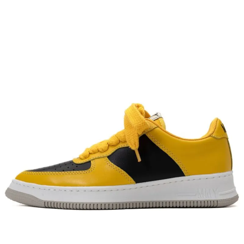 Maison MIHARA YASUHIRO ROSY OG Sole Leather Low-top Sneaker 'Yellow Black' B10FW704-YELBLK sold by KicksCrew