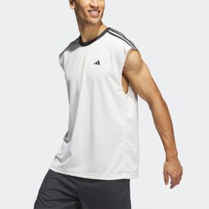 Adidas Basketball All World Sleeveless T-Shirts 'White' IL2293 sold by KicksCrew