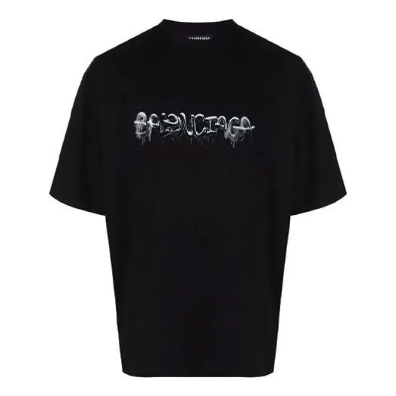 BALENCIAGA GOTHIC TYPE SHRUNK Tシャツ Balenciaga Gothic Type Shrunk T-Shirt Bodycon Fit | Saks