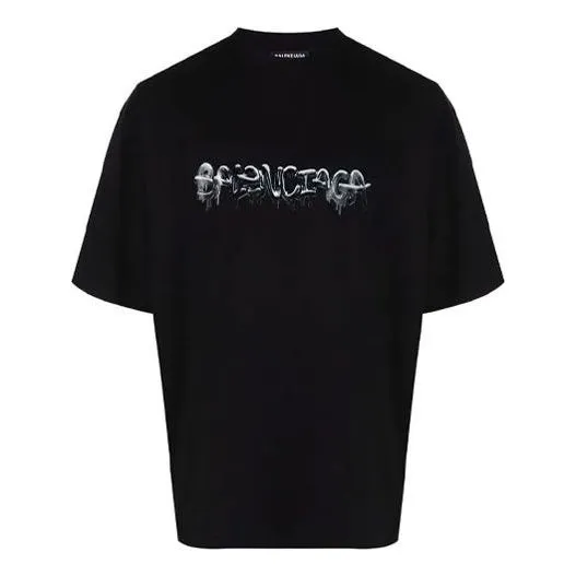 Balenciaga Slime Logo T-Shirt Medium-Fit 'Black