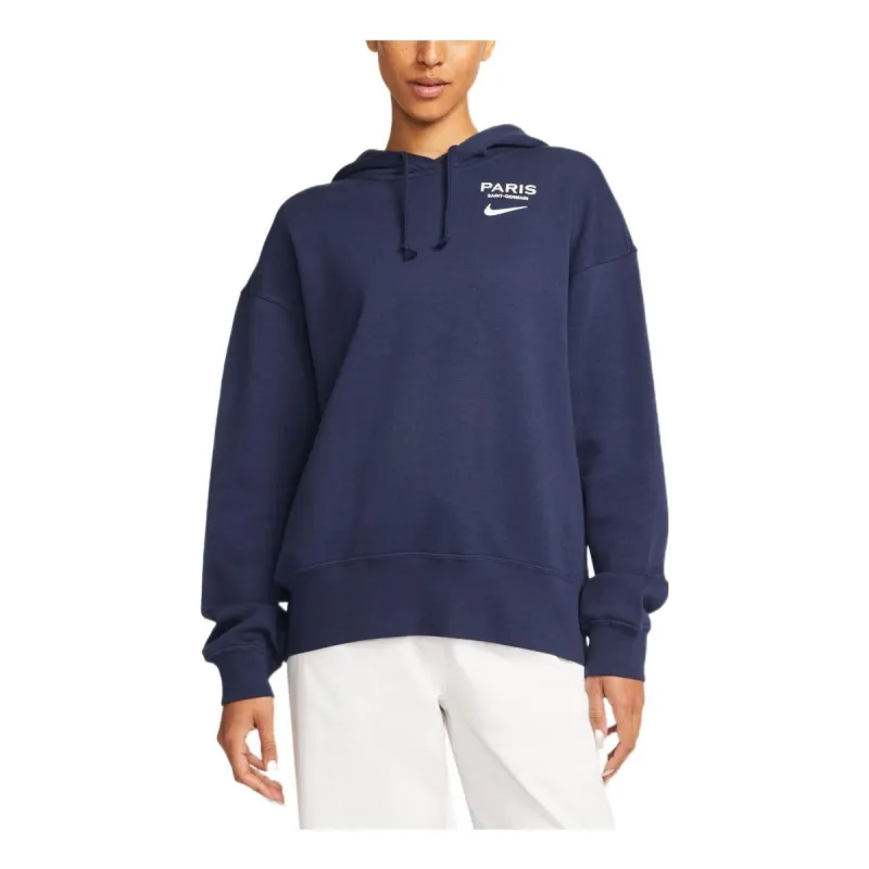 (WMNS) Nike Paris Saint Germain Fleece Hoodie 'Navy' DN1494-410 sold by KicksCrew