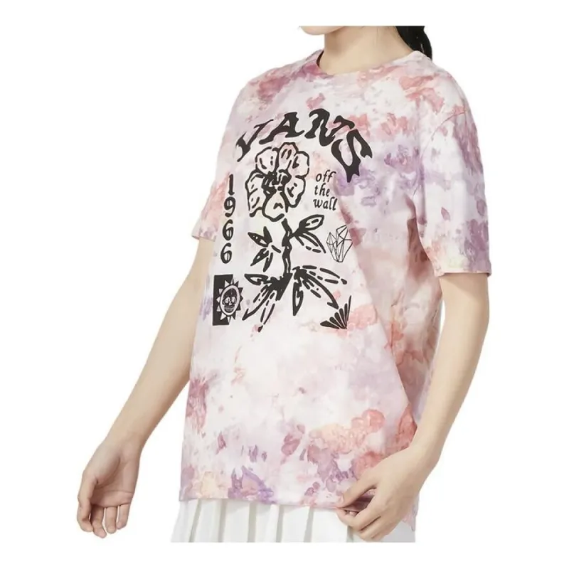 (WMNS) Vans short-sleeved printed T-shirt 'Pink' VN0A54KUZG7 sold by KicksCrew
