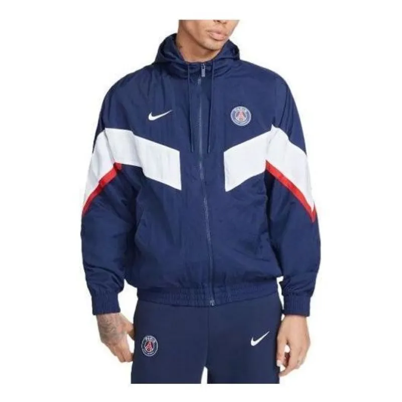 Nike Paris Saint-Germain Strike Men's Woven Soccer Jacket 'Blue White Red' DN1311-410 sold by KicksCrew