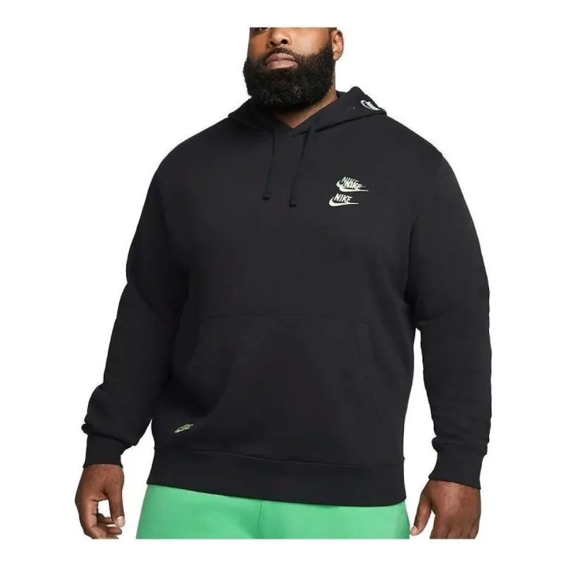 Nike Multi-Swoosh Fleece Hoodie 'Black' DM8882-010 sold by KicksCrew