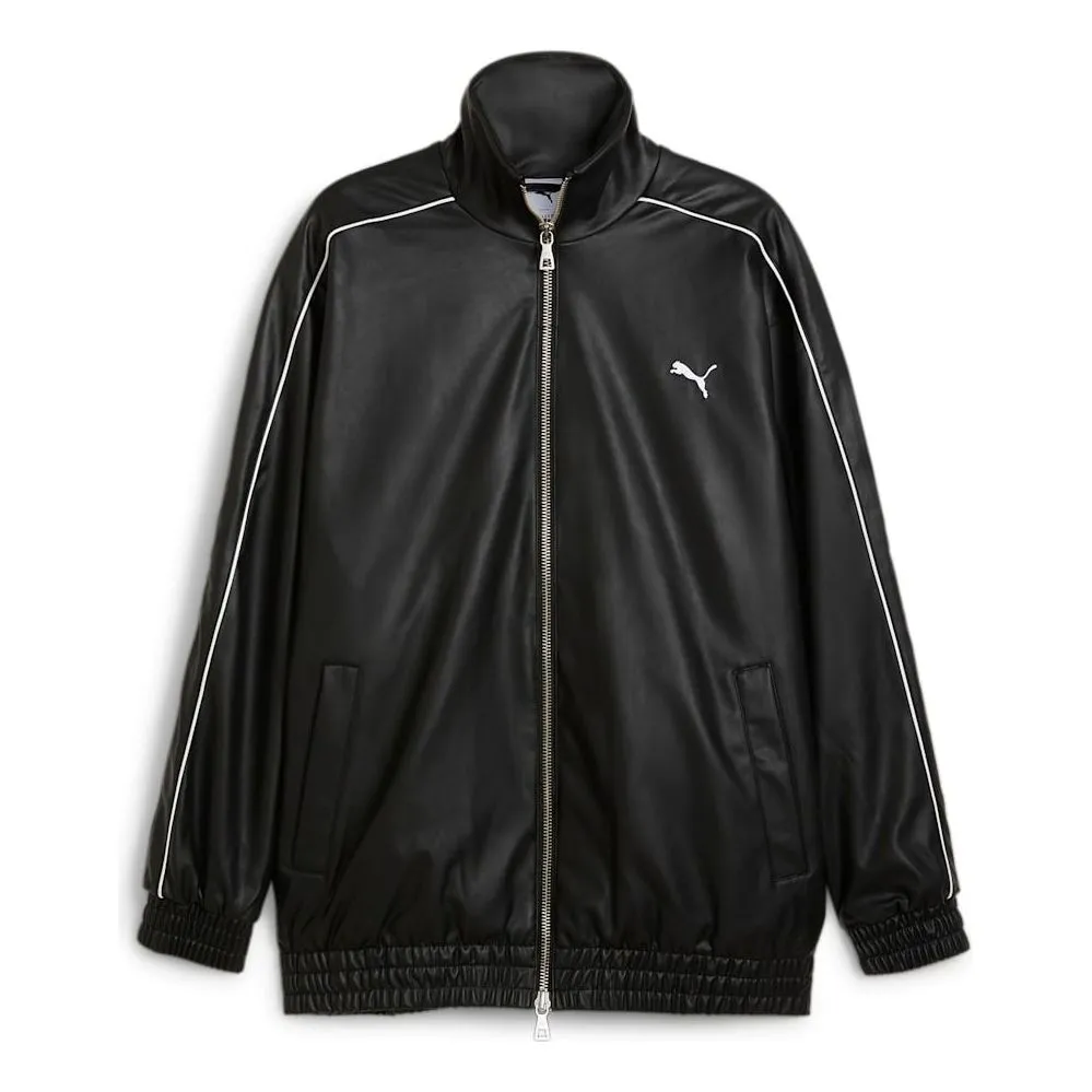 PUMA T7 Pleather Track Jacket 'Black' 627191-01 sold by KicksCrew