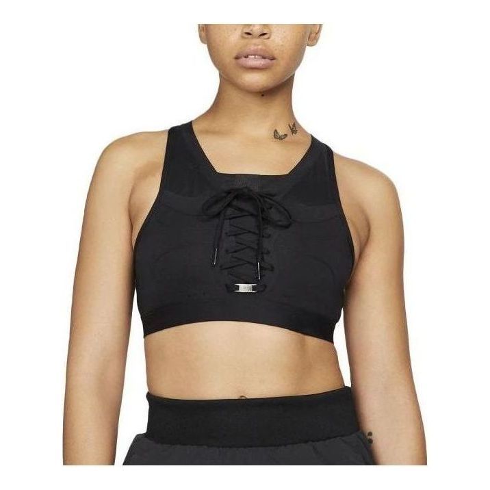 (WMNS) Nike Dri-FIT Swoosh Air Force 1 Sports Bra 'Black' DD1432-010 sold by KicksCrew