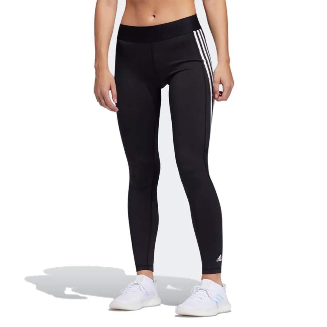 (WMNS) adidas Alphaskin 3-Stripes Long Tights Asia Sizing 'Black' FJ7173 sold by KicksCrew product image thumbnail 3