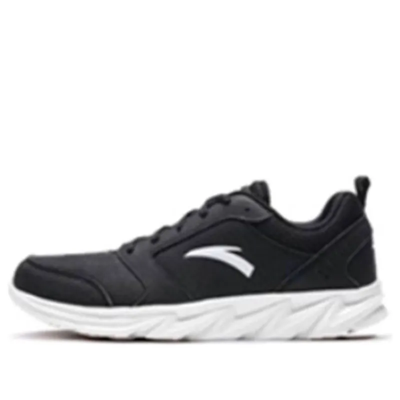 ANTA Running Series Sneakers Leather  'Black White' 91815522-6 sold by KicksCrew
