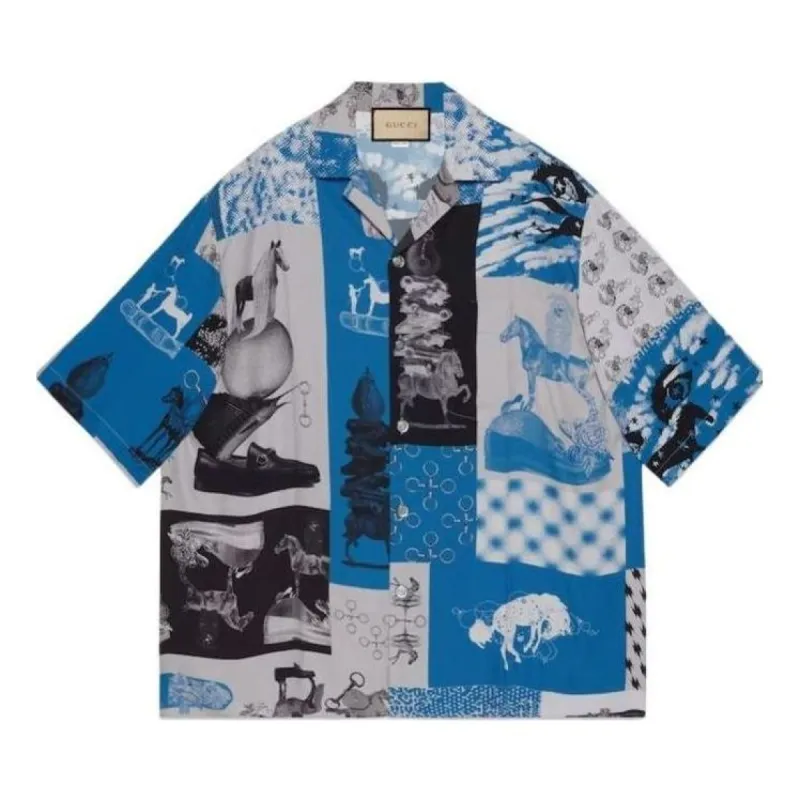 Gucci Graphic Print Viscose Shirt 'Multicolor' 782625-ZAQC7-4049 sold by KicksCrew