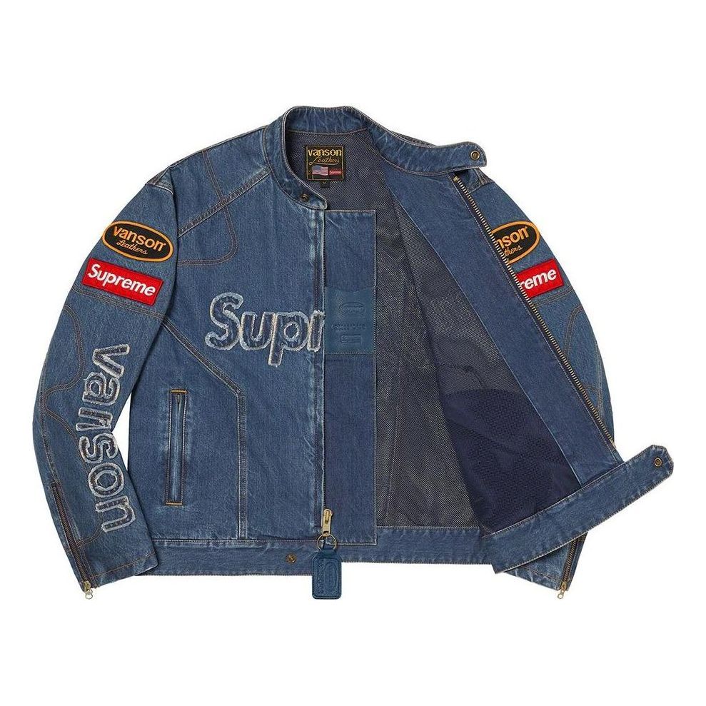 Supreme x Vanson Leathers Cordura Denim Jacket 'Blue' SUP-FW22-744 sold by KicksCrew product image thumbnail 2