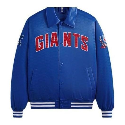 KITH For The NFL: Giants Satin Bomber Jacket 'Current' KHM010427-412 sold by KicksCrew