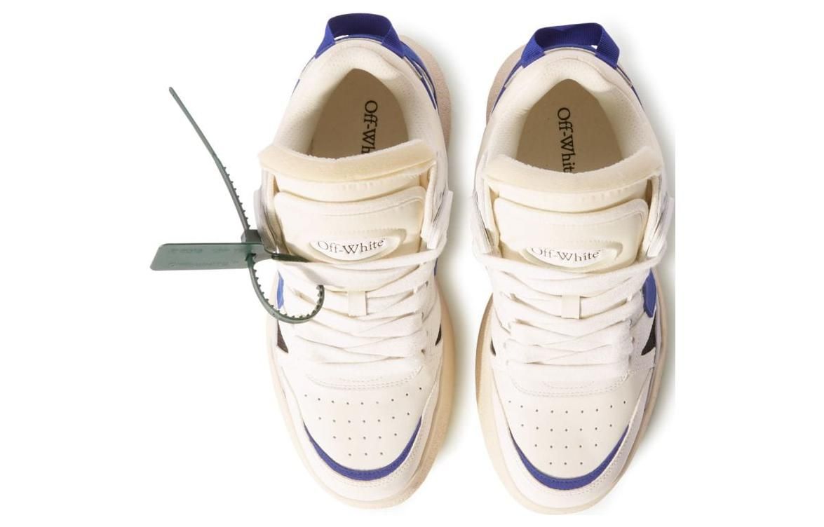 Off-White Sponge Mid-Top Sneakers 'White Blue' OMIA234F23LEA0010169 sold by KicksCrew product image thumbnail 4