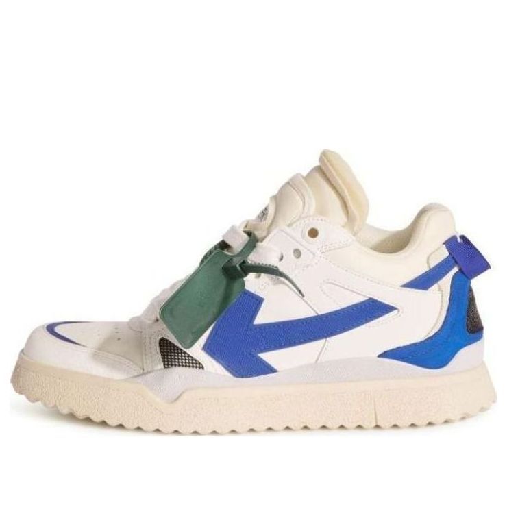 Off-White Sponge Mid-Top Sneakers 'White Blue' OMIA234F23LEA0010169 sold by KicksCrew