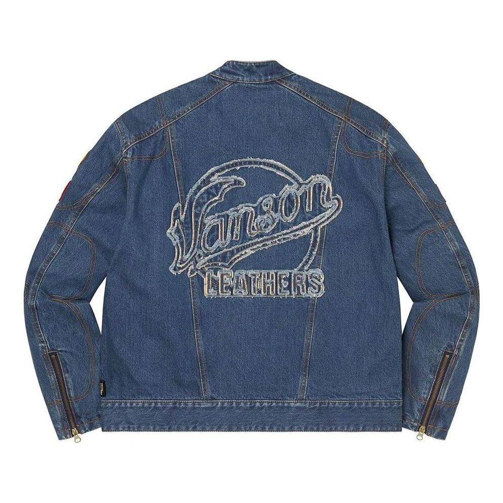 Supreme x Vanson Leathers Cordura Denim Jacket 'Blue' SUP-FW22-744 sold by KicksCrew product image thumbnail 3