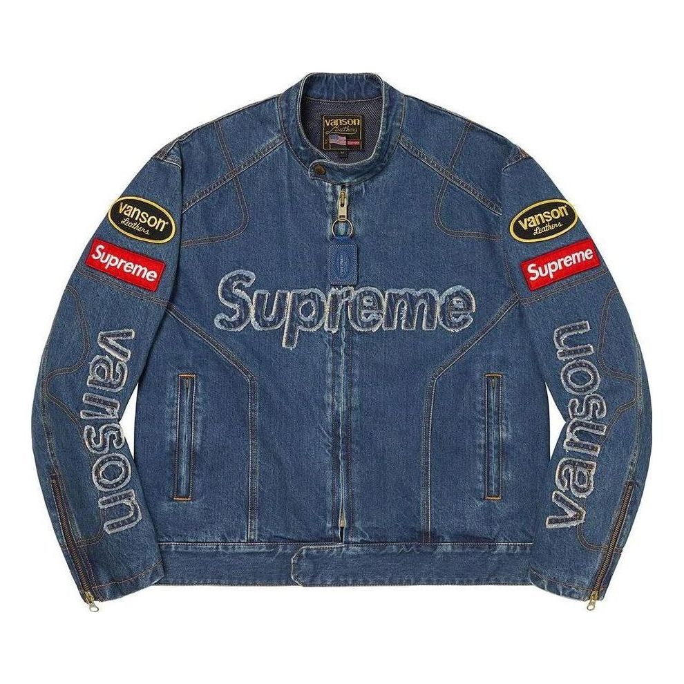 Supreme x Vanson Leathers Cordura Denim Jacket 'Blue' SUP-FW22-744 sold by KicksCrew
