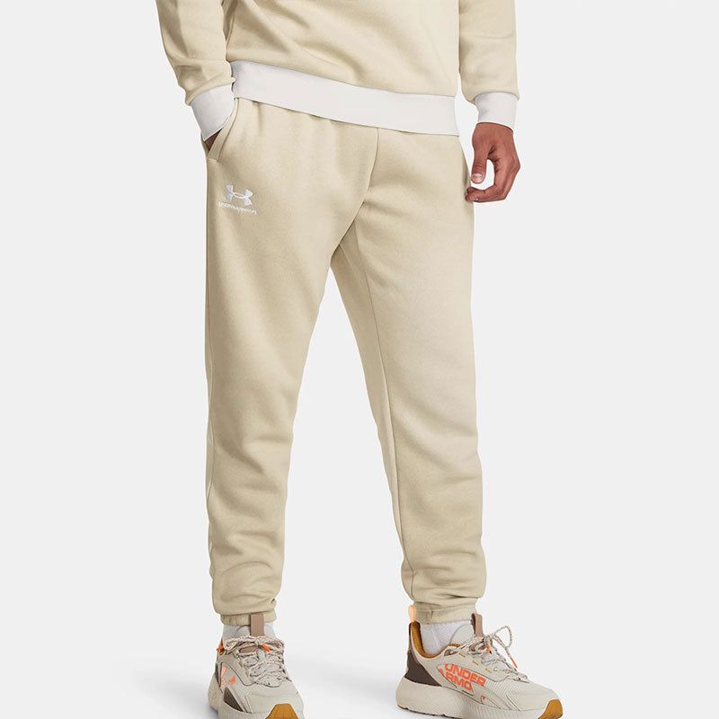 Under Armour Essential Fleece Joggers 'Beige' 1381216-289 sold by KicksCrew product image thumbnail 4