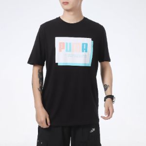 Puma Graphic Print Regular Fit T-Shirt 'Black' 845864-51 sold by KicksCrew
